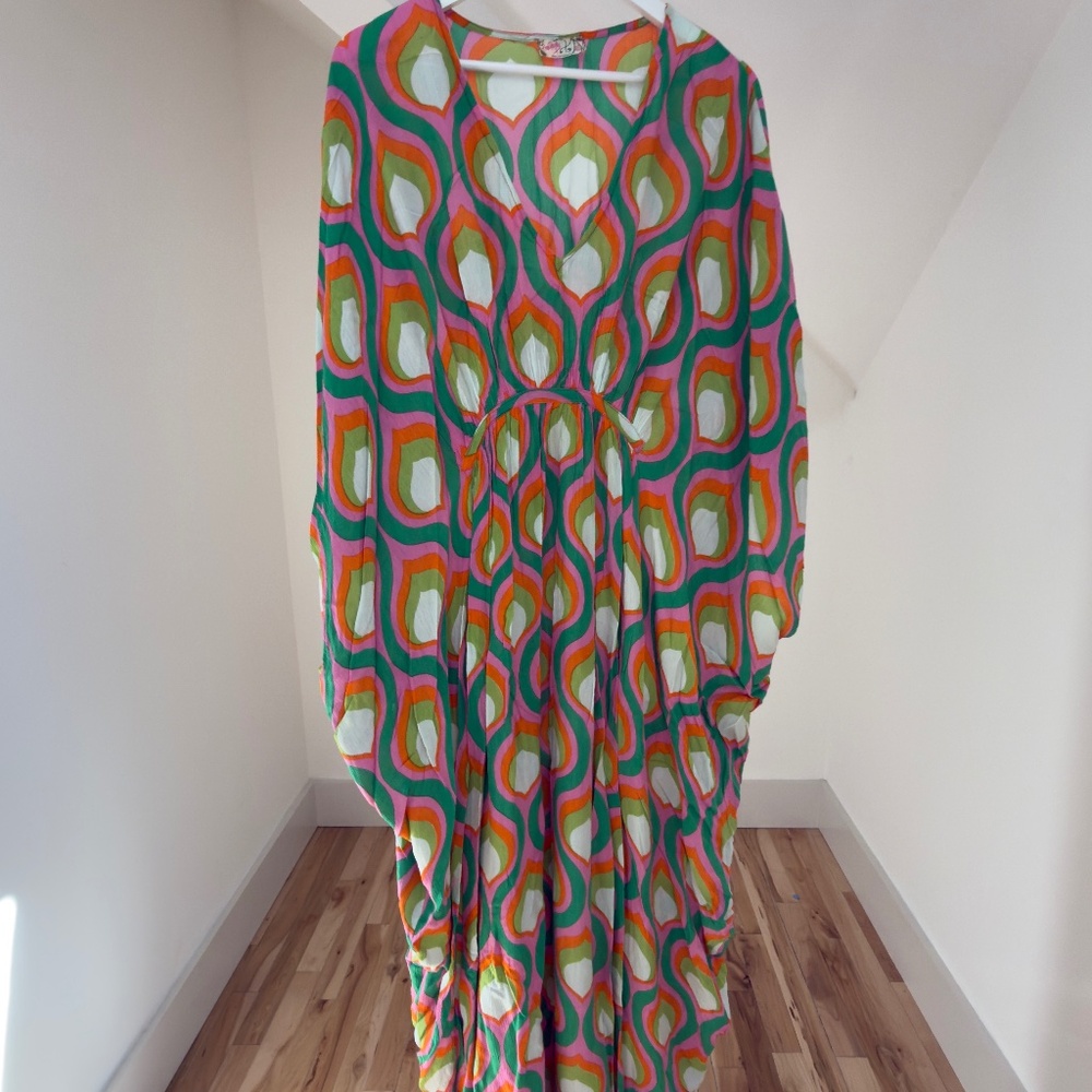 Free People Kaftan Dress/Coverup-One Size-Long